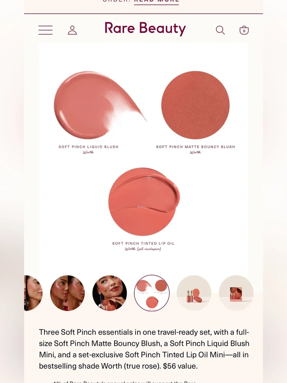 NEW Rare Beauty Soft Pinch Cheek & Lip Trio